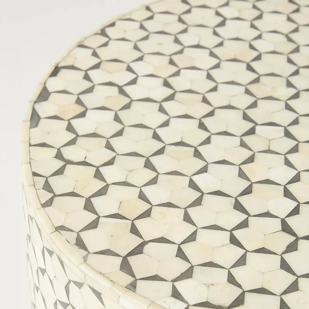 tragua pattern oval shape gray coffee table