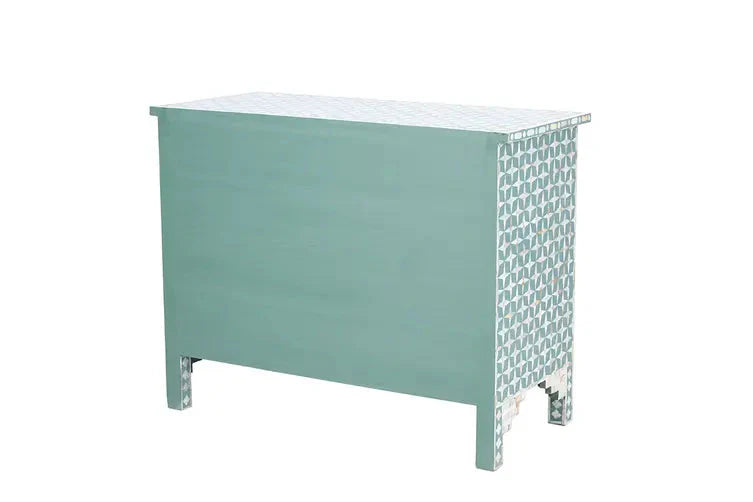 start pattern green mop inlay chest of drawers