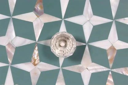 start pattern green mop inlay chest of drawers