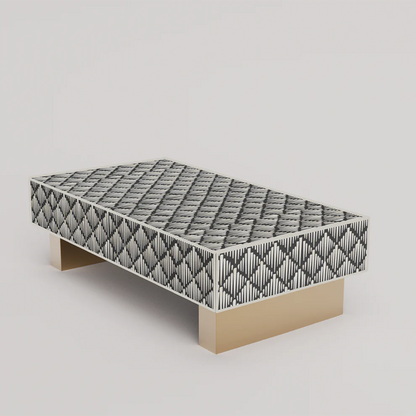 rain drop pattern bone inlay coffee table rectangular