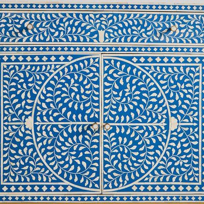 floral pattern bone inlay buffet