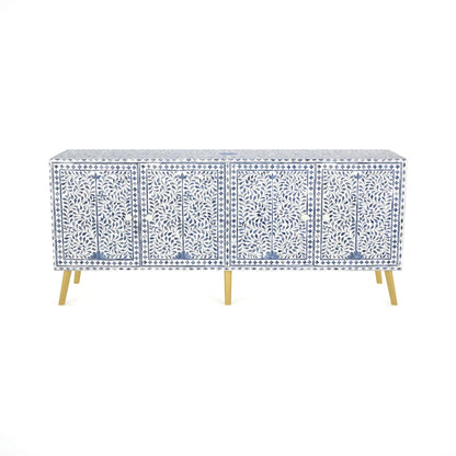 colored bone ,blue bone inlay tv unit cabinet