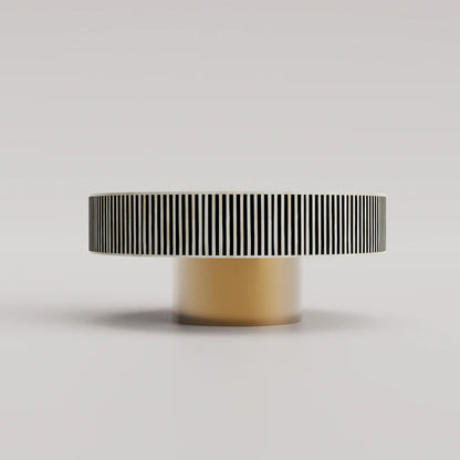 geometric pattern markesh round black coffee table